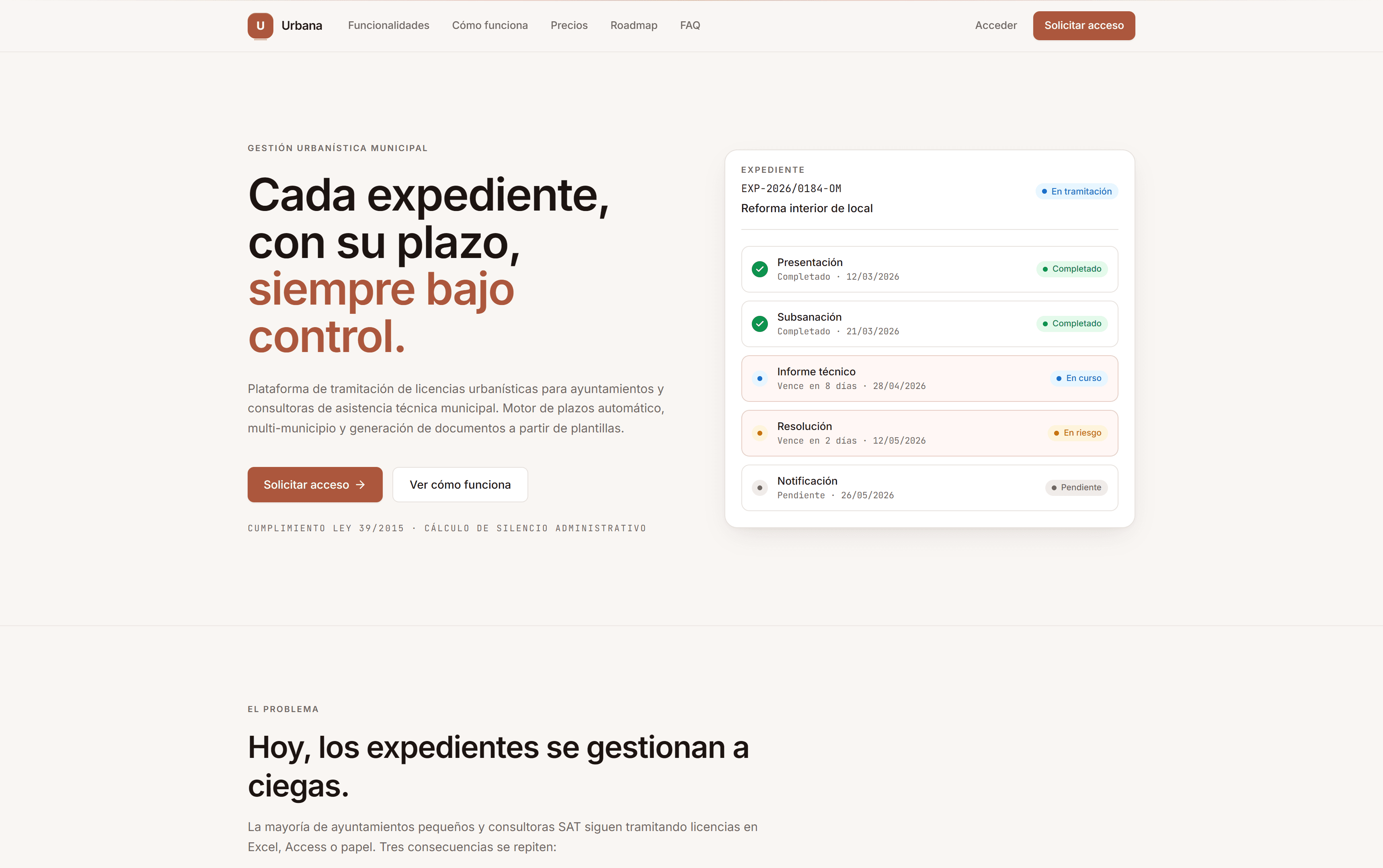 Gestión de licencias urbanísticas para ayuntamientos.