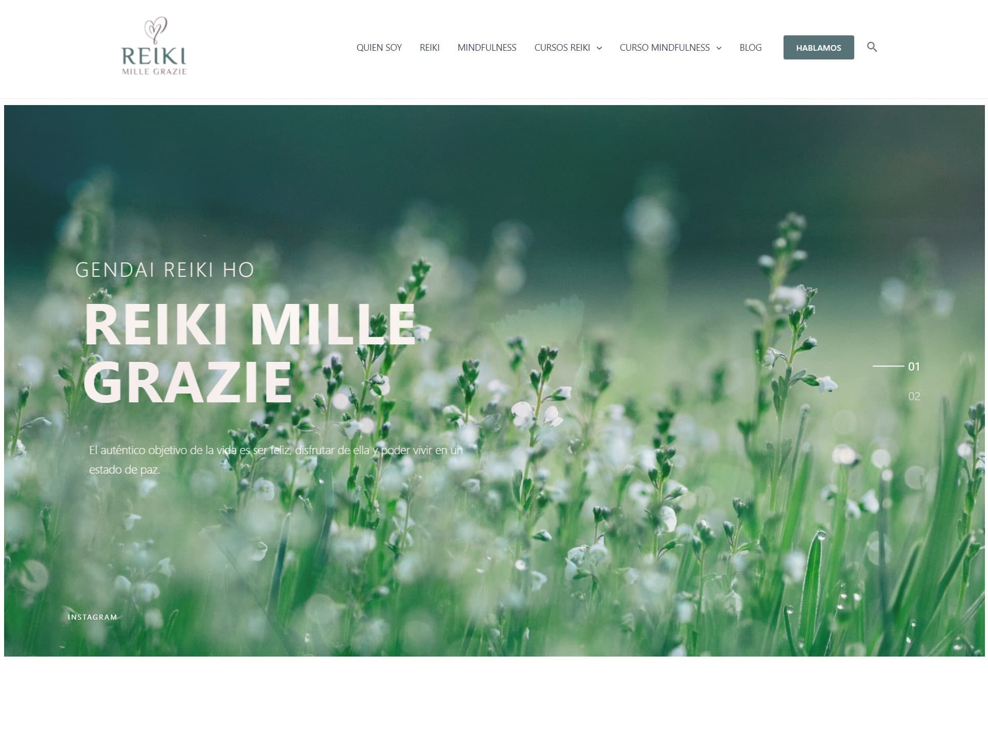 Reiki Mille Grazie — Identidad y web